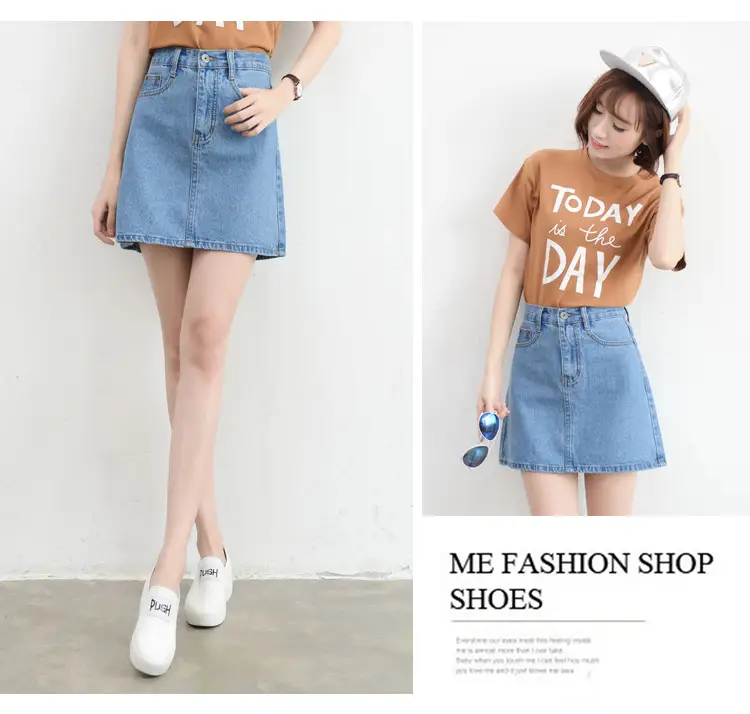 2024 Rockaway Beach Denim Skirt High Waist — feature 25
