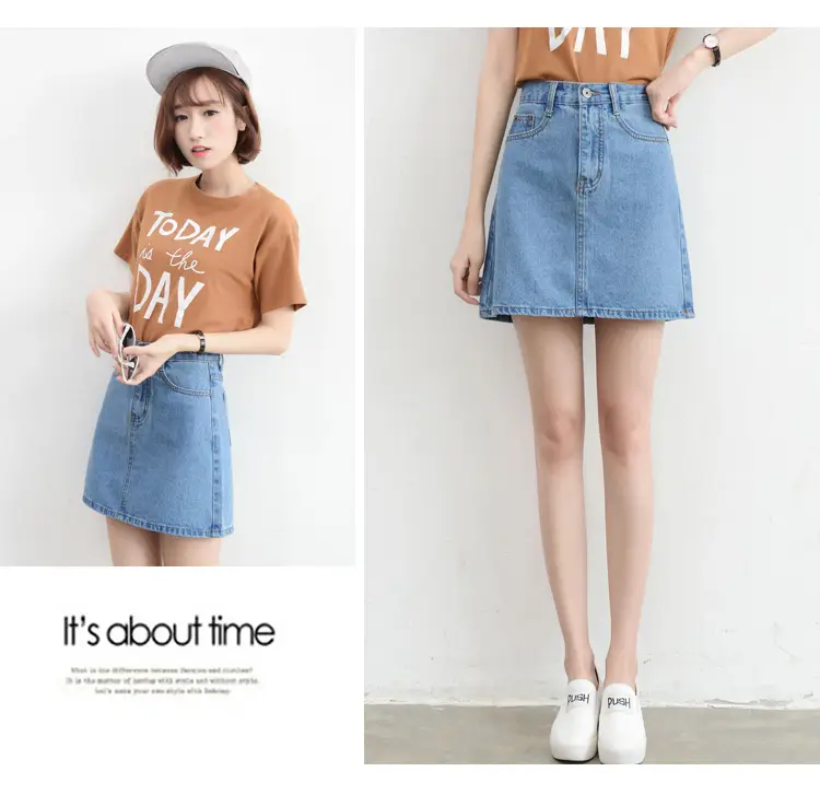 2024 Rockaway Beach Denim Skirt High Waist — feature 26