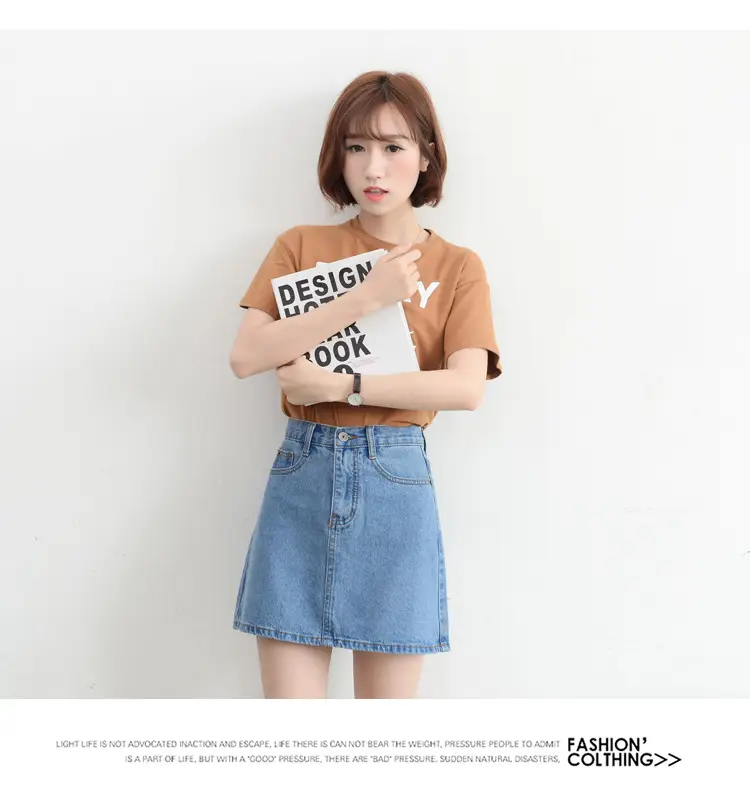 2024 Rockaway Beach Denim Skirt High Waist — feature 27