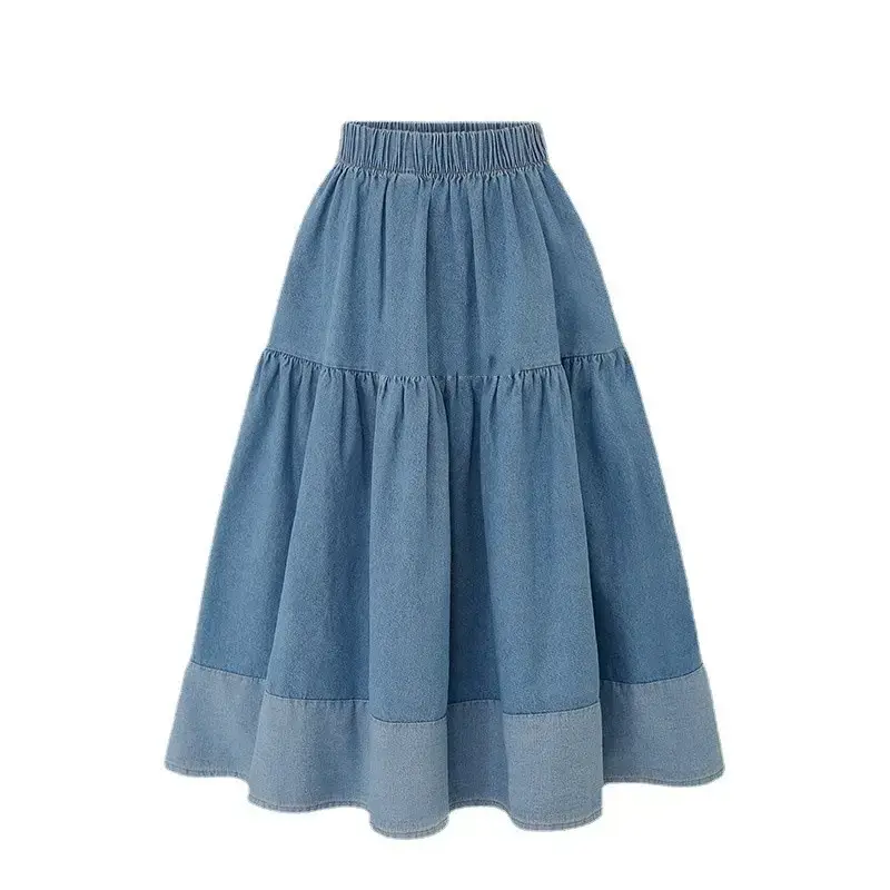 Blue Tiered Skirt for Women Spring 2023 - Image 5