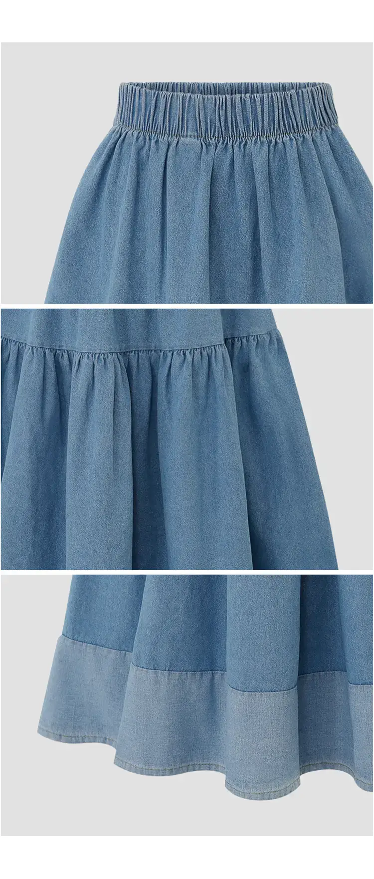 Blue Tiered Skirt for Women Spring 2023 — feature 6