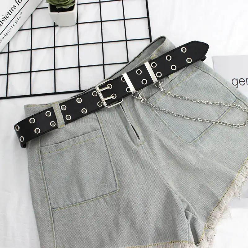 Ladies Hip-hop Belt Iron Ring Chain Double Row Steam Eye - Image 5