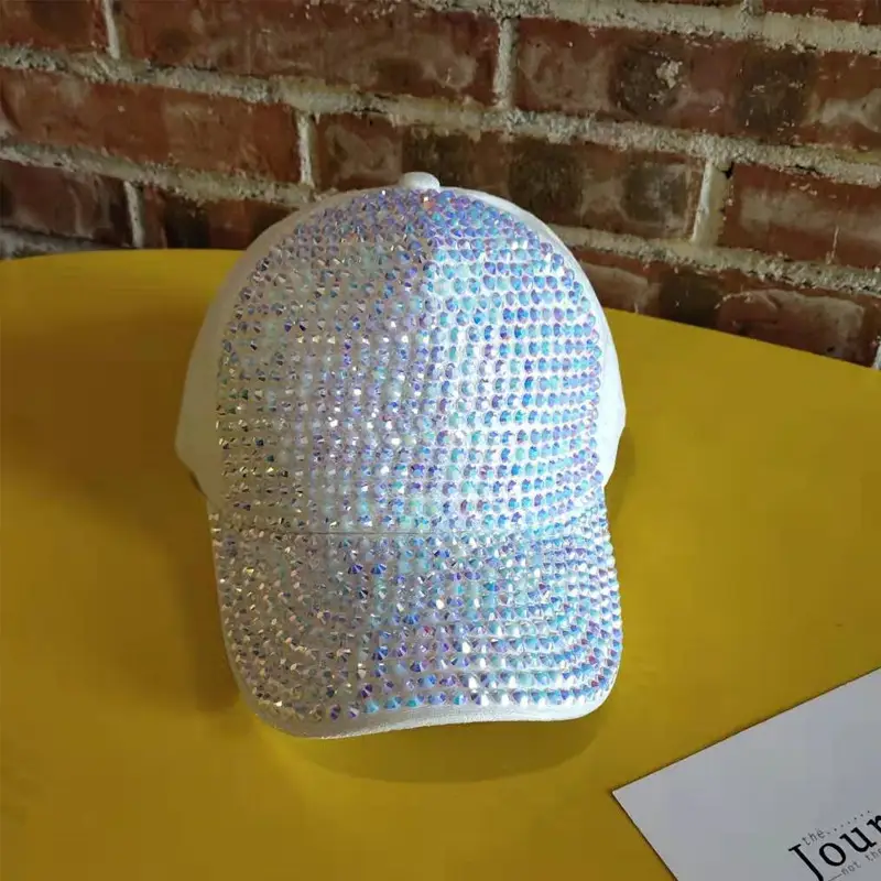 Women's Spring Diamond Hats Pink Black Korean Style - Image 7