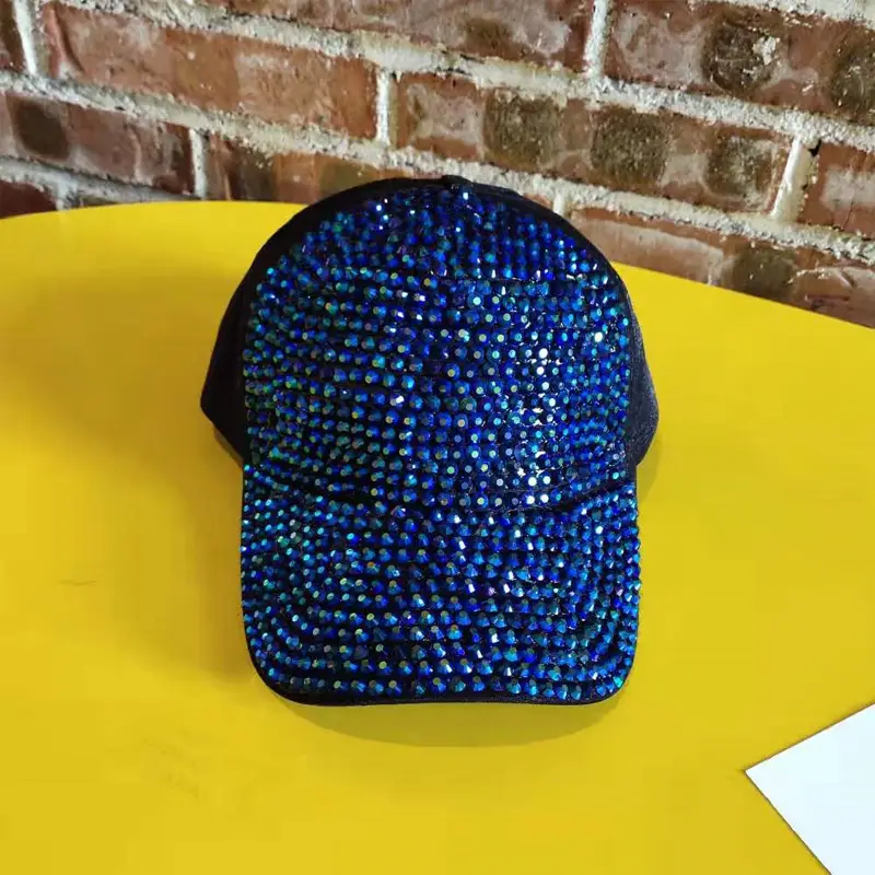Women's Spring Diamond Hats Pink Black Korean Style - Image 2
