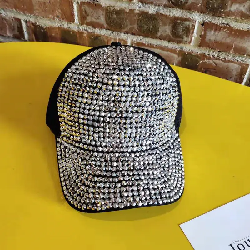 Women's Spring Diamond Hats Pink Black Korean Style - Image 5