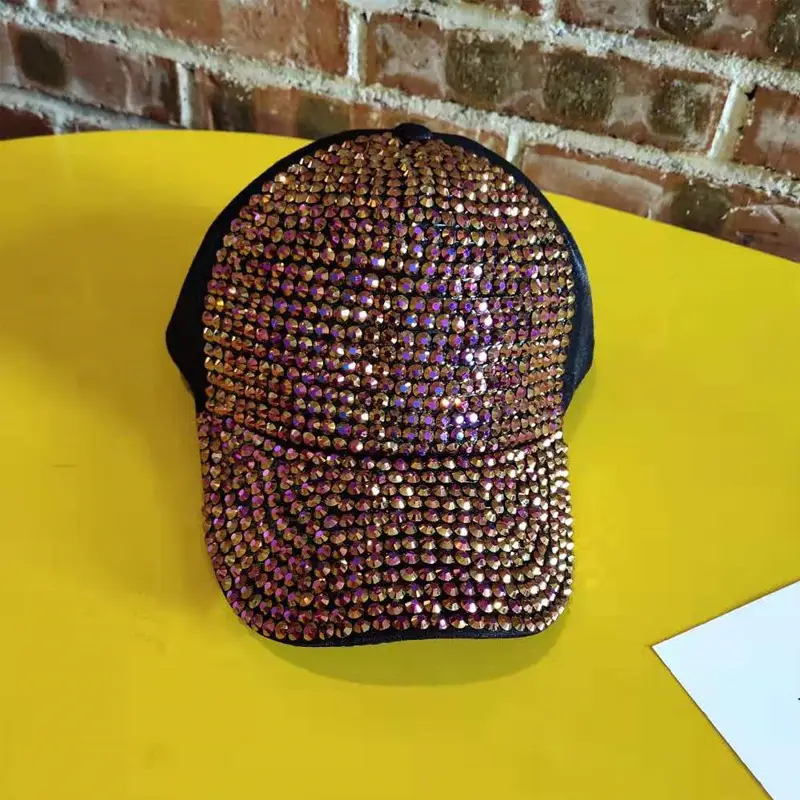 Women's Spring Diamond Hats Pink Black Korean Style - Image 8