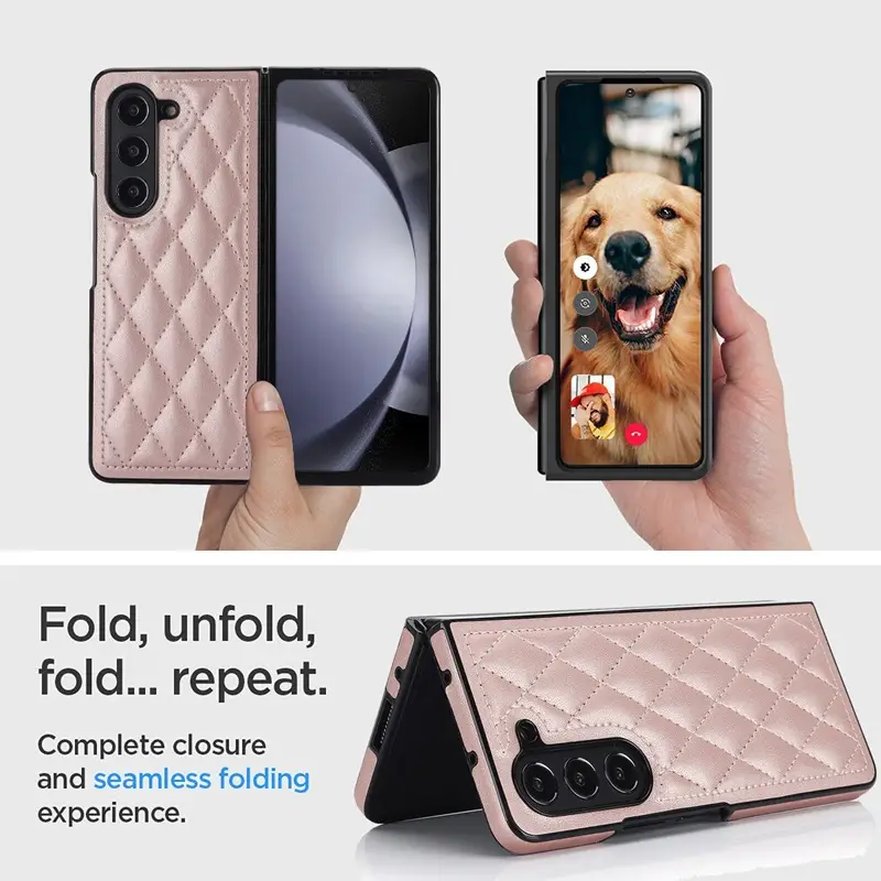 Samsung Z Fold 3 Leather Protective Case - Image 11