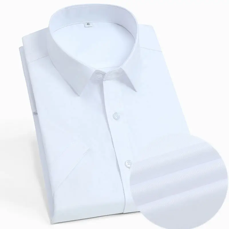 White Long Sleeve Shirt for Men Spring Autumn - Image 12