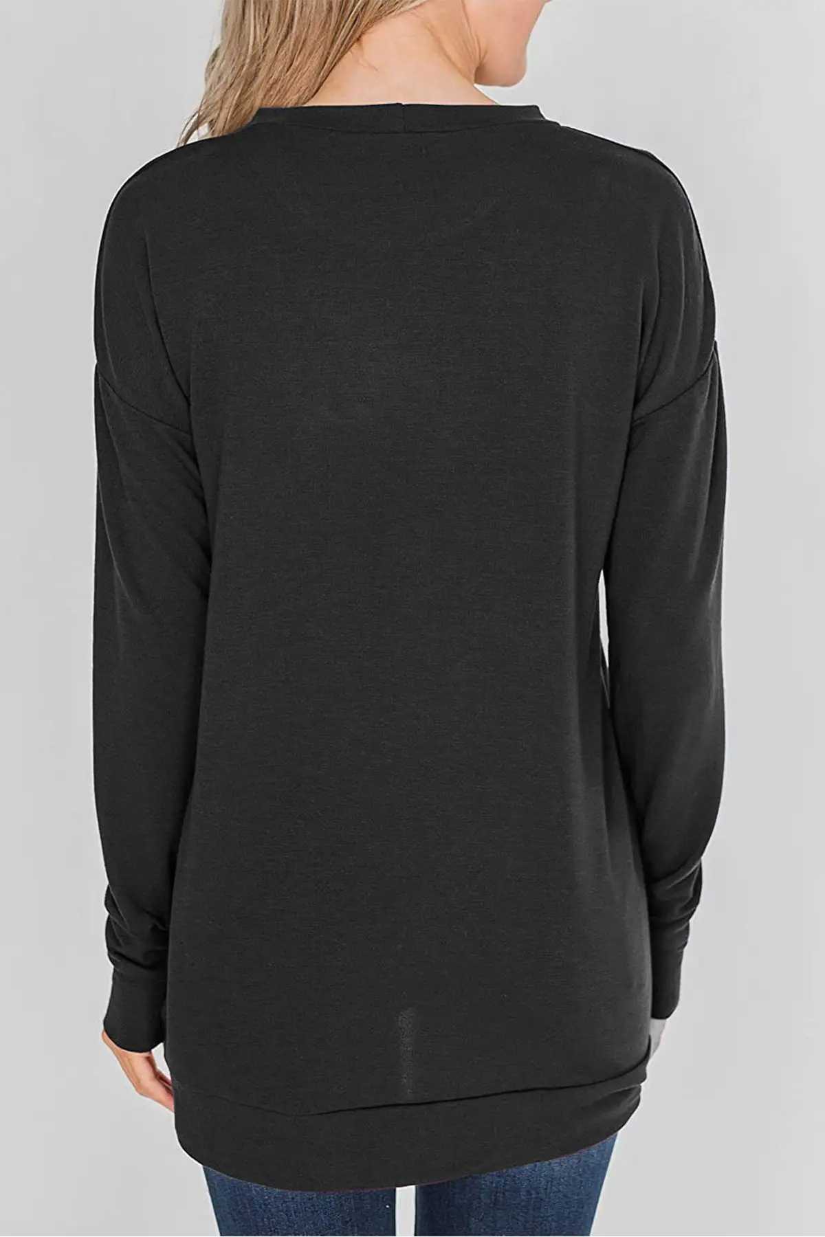 Women's Cross-Body Long Sleeve Sweater Purple - Image 8
