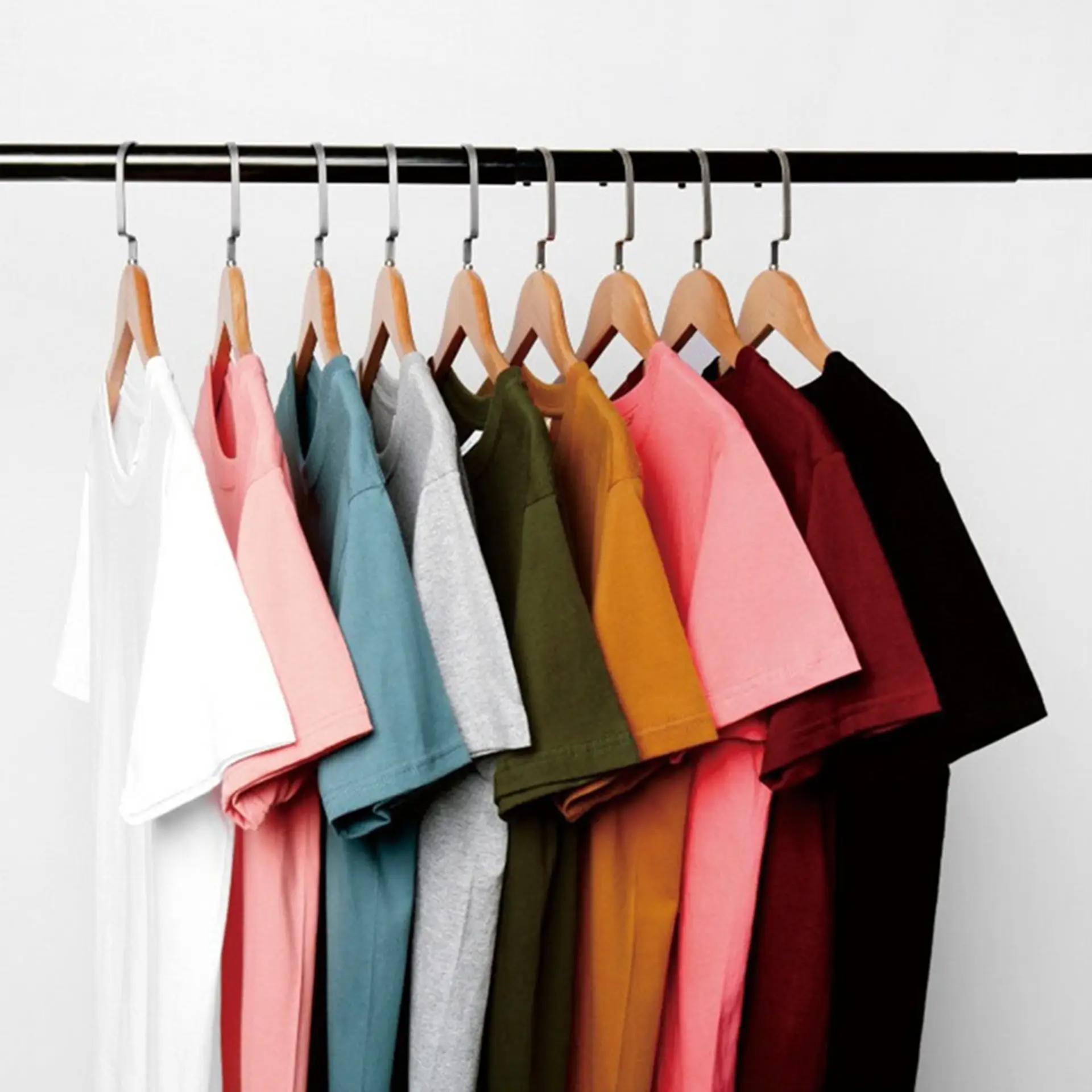 200g Cotton Heavy Men T-Shirt Peach Short Sleeve - Image 10