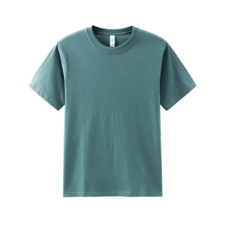 200g Cotton Heavy Men T-Shirt Peach Short Sleeve - Image 6