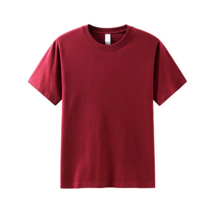 200g Cotton Heavy Men T-Shirt Peach Short Sleeve - Image 7