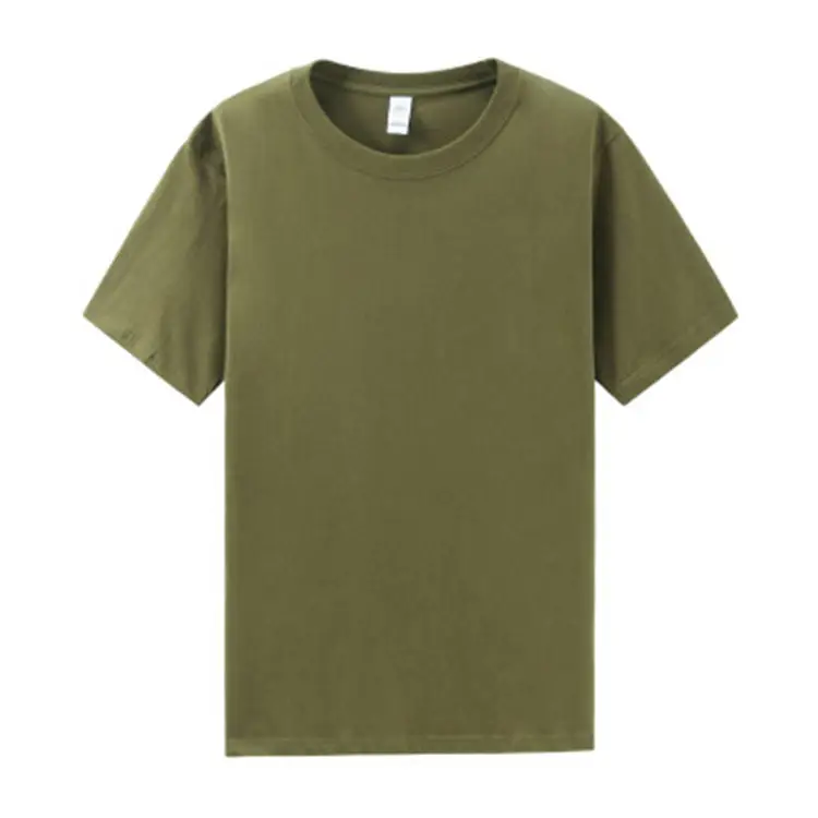 200g Cotton Heavy Men T-Shirt Peach Short Sleeve - Image 8