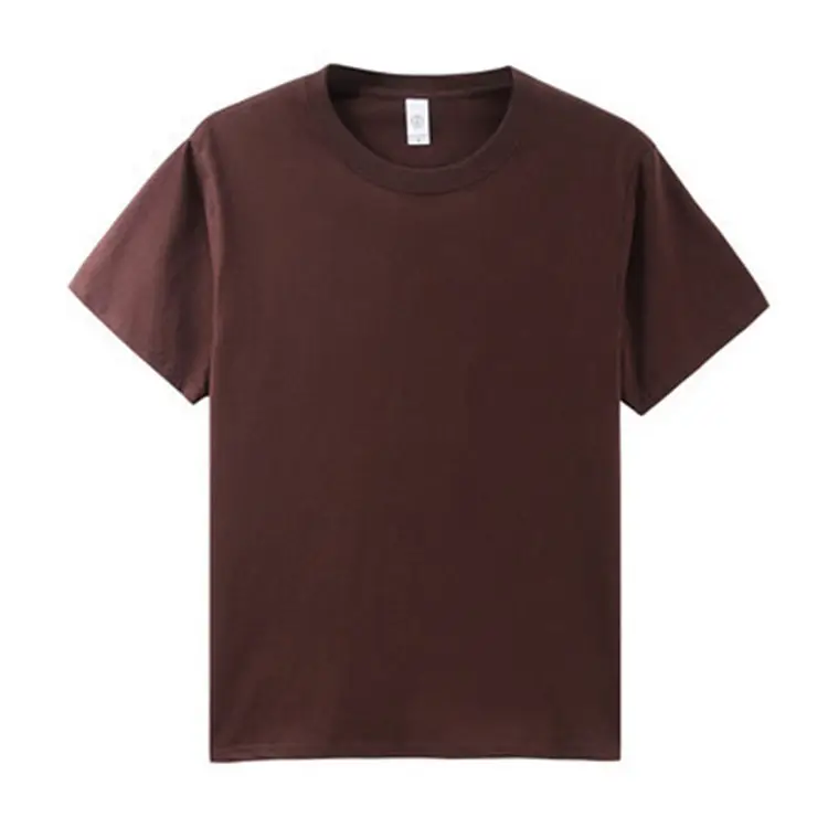 200g Cotton Heavy Men T-Shirt Peach Short Sleeve - Image 9