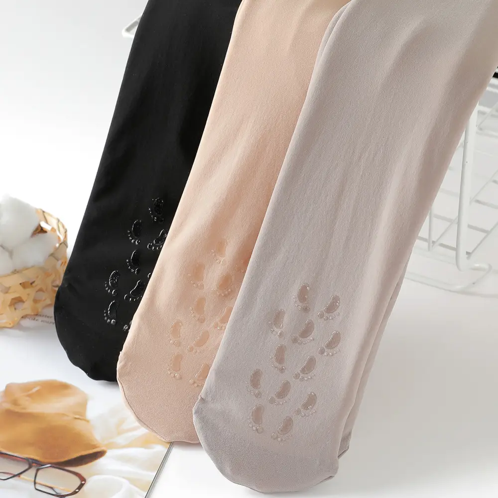 Fleece-Lined Women's Leggings Gray Skin Tone