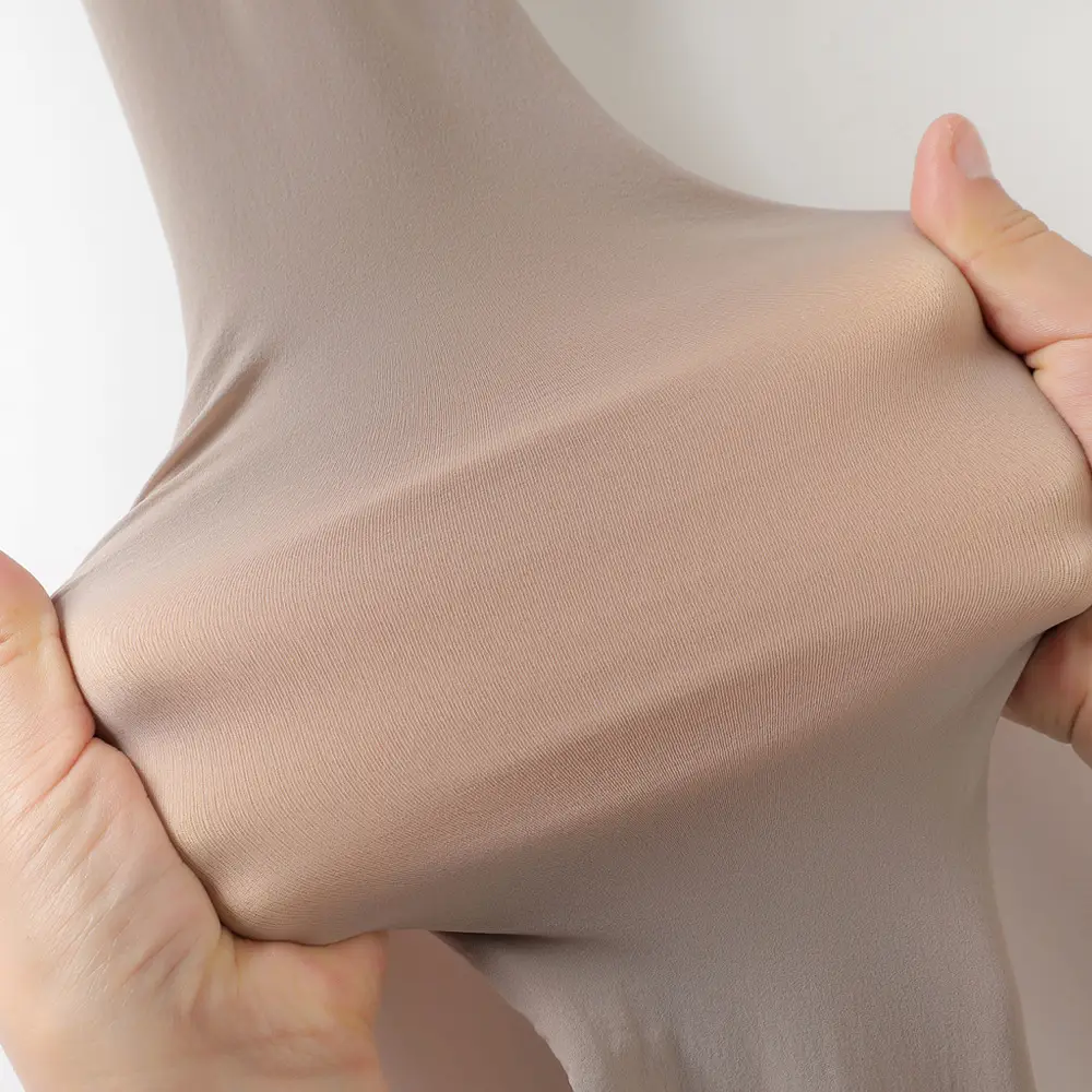 Fleece-Lined Women's Leggings Gray Skin Tone