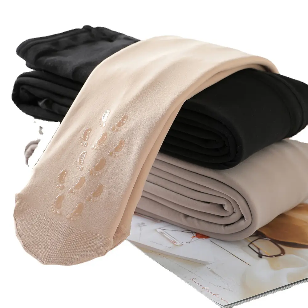 Fleece-Lined Women's Leggings Gray Skin Tone