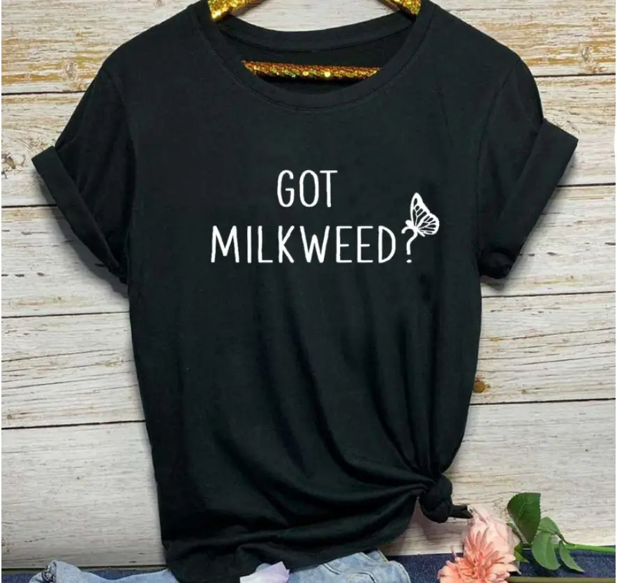 Yellow T-Shirt "Got Milkweed" for Men Women - Image 2