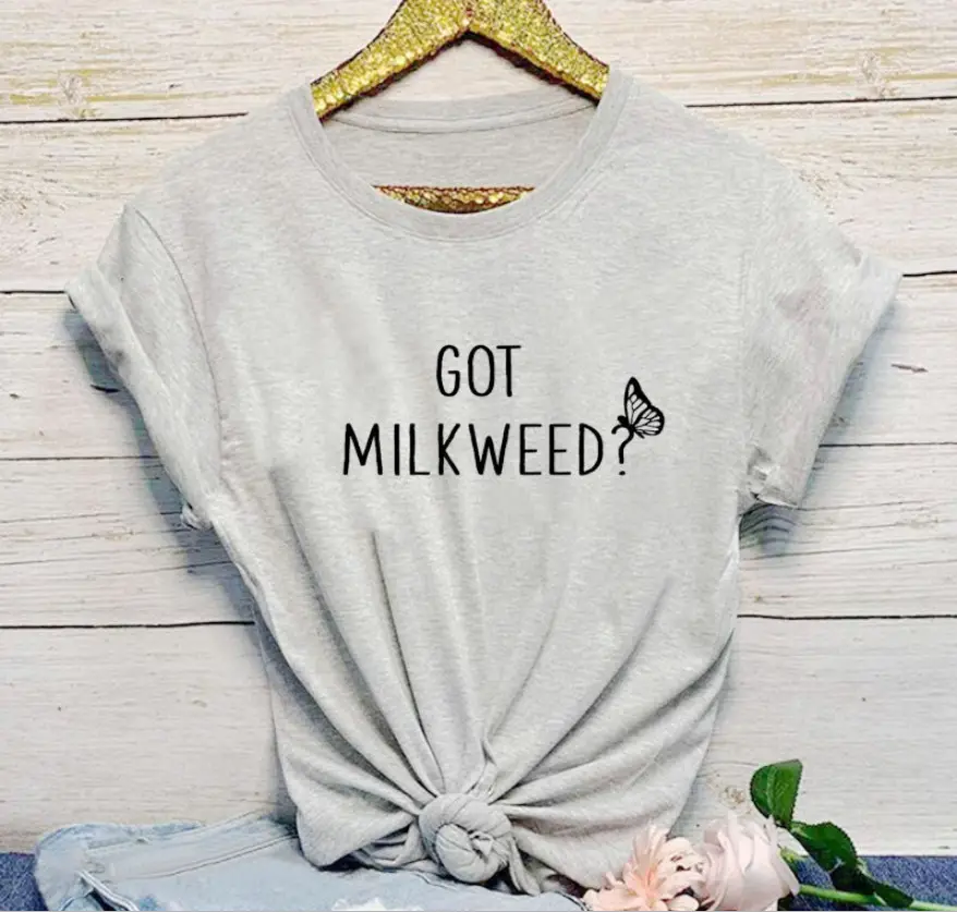 Yellow T-Shirt "Got Milkweed" for Men Women - Image 3
