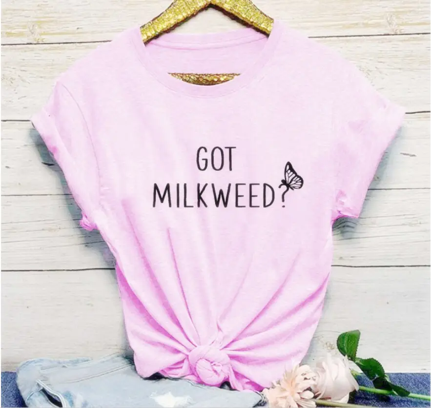 Yellow T-Shirt "Got Milkweed" for Men Women - Image 4