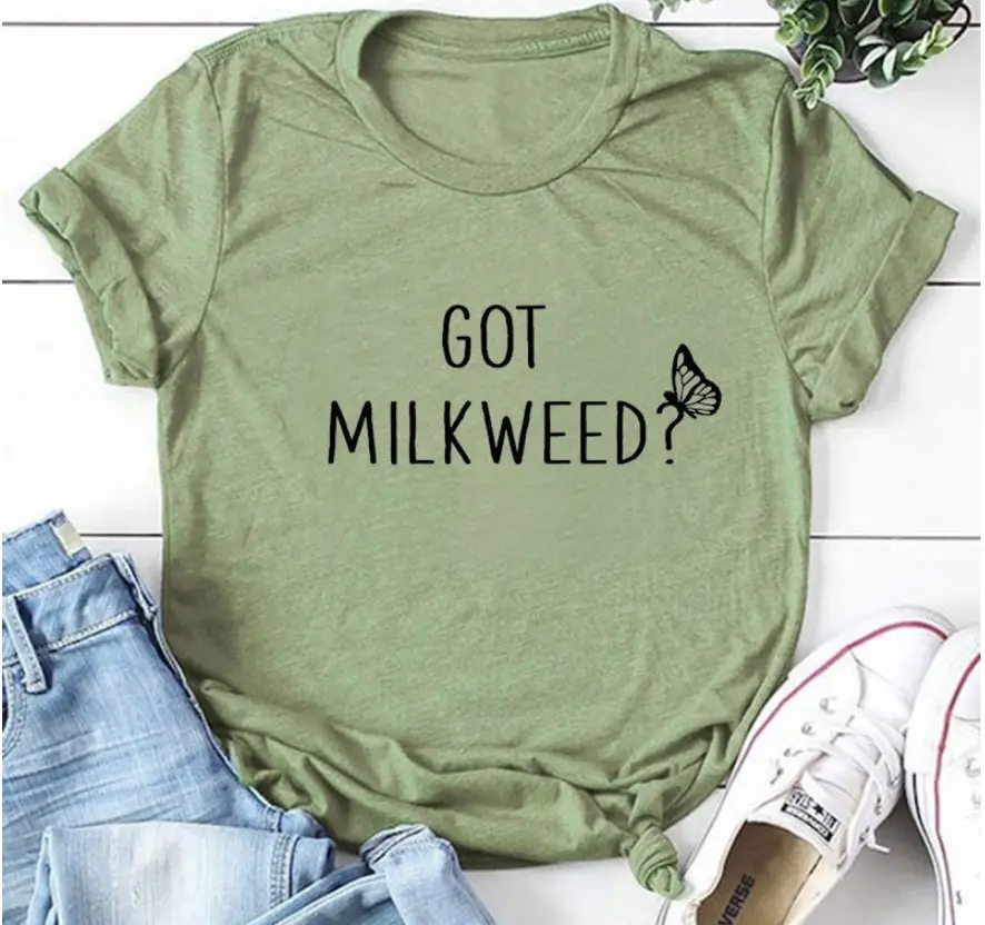 Yellow T-Shirt "Got Milkweed" for Men Women - Image 7
