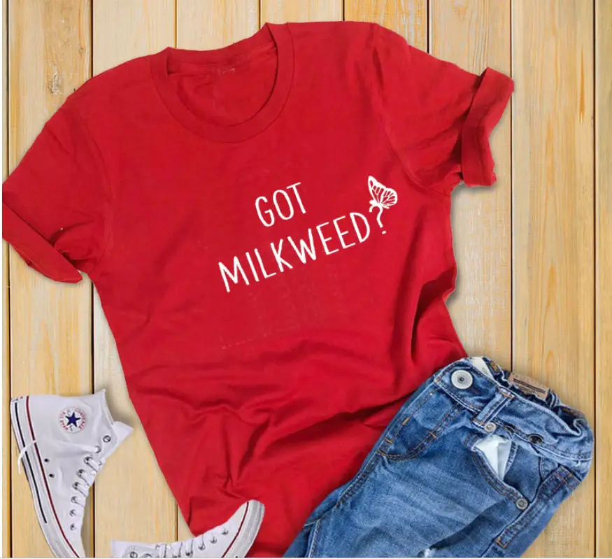 Yellow T-Shirt "Got Milkweed" for Men Women - Image 8