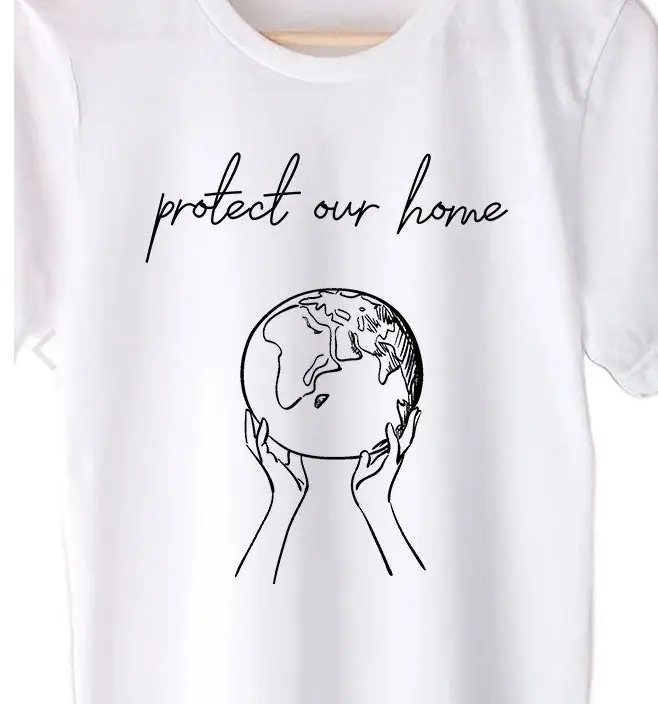 Protect Our Home Graphic T-Shirt White Men Women - Image 2