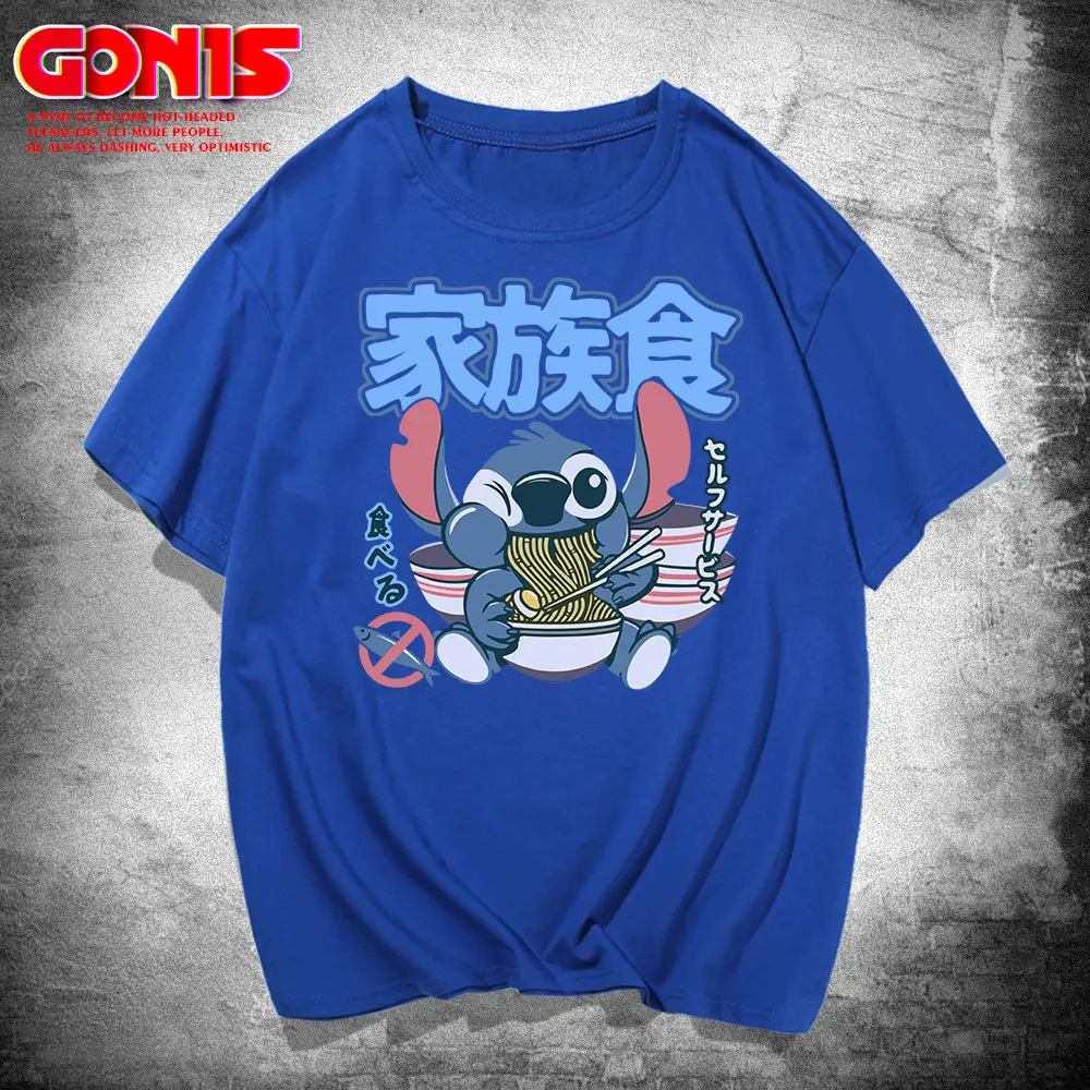 Men Black Stitch Stitch T-Shirt Star Baby Joint Anime Design - Image 5