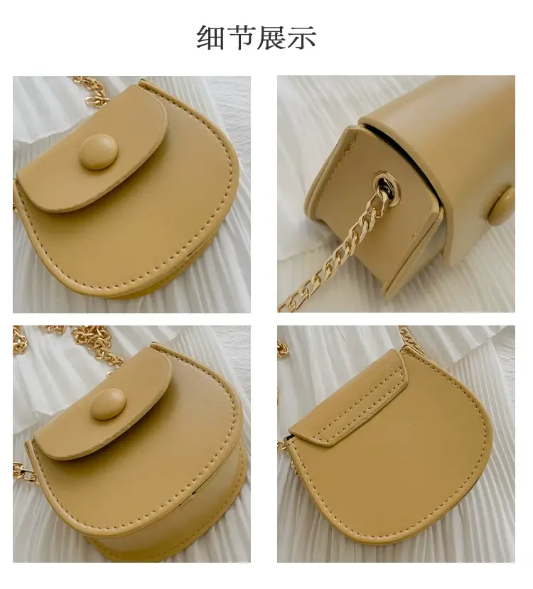 White Shoulder Crossbody Bag with Chain Strap — feature 67