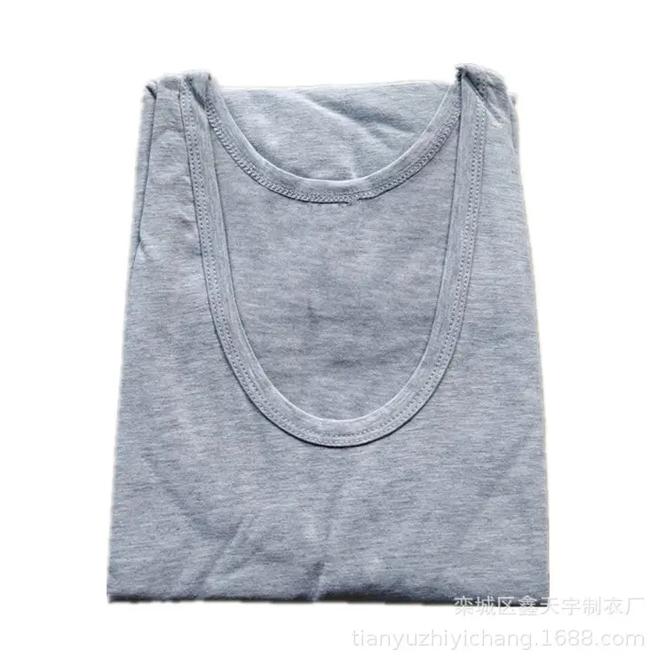 Men's Grey Threaded Vest with Elastic Underwear