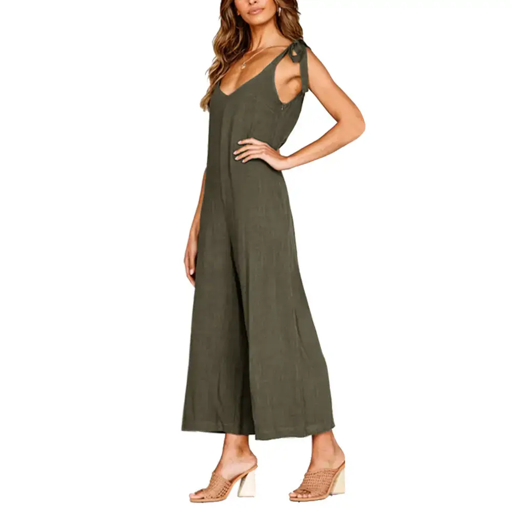 Women Yellow Cropped Jumpsuit Bow Suspender Set — feature 20
