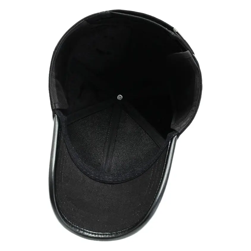 Men Wool Cap Black Winter Warm Ear Protection