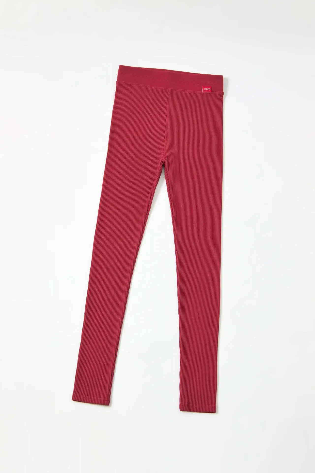Women's Red Vertical Strip Leggings 2025 Spring