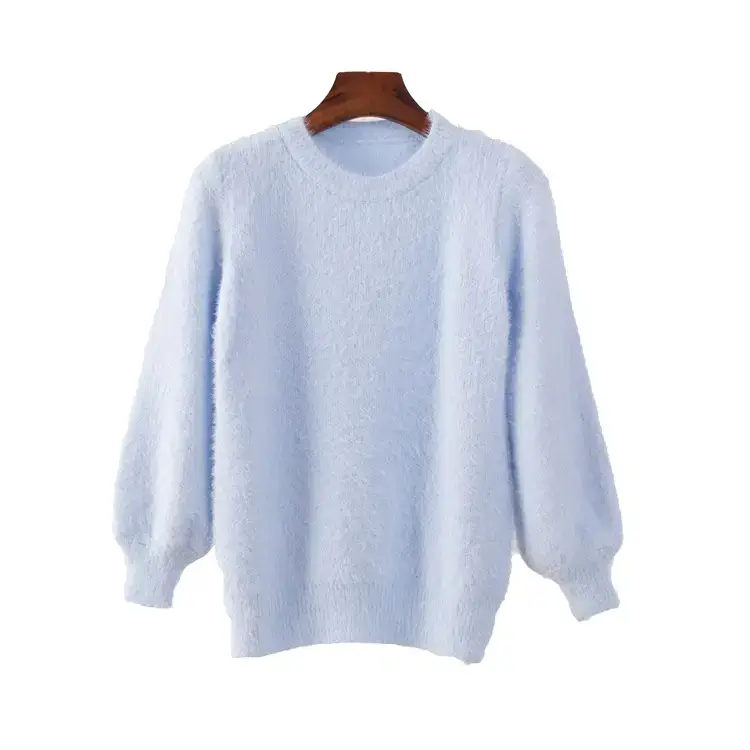 2025 Korean Style Pink Mink Sweater for Women