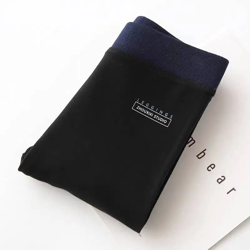 Women's Fleece Leggings Deep Blue Thick Warm Extra Size - Image 2
