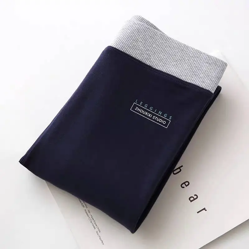 Women's Fleece Leggings Deep Blue Thick Warm Extra Size - Image 5