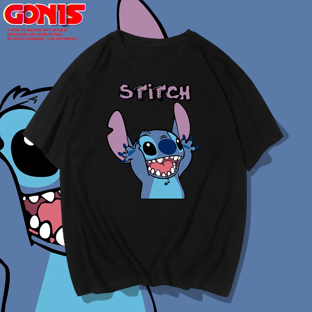 Men Summer Cartoon T-Shirt Yellow Star Trek Stitch - Image 9