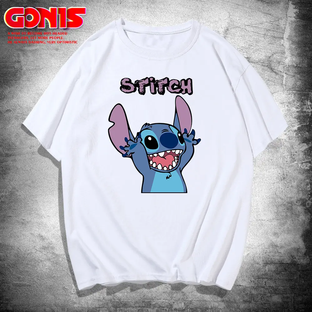 Men Summer Cartoon T-Shirt Yellow Star Trek Stitch - Image 2