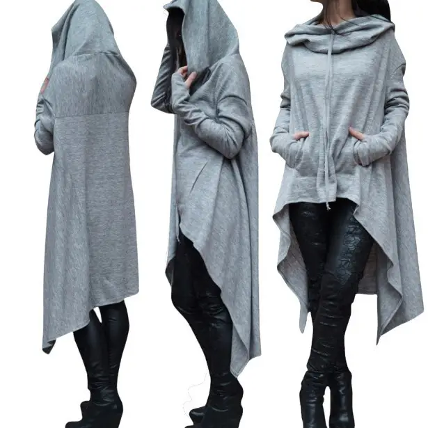 Orange Long Hooded Sweater for Women Winter - Image 10