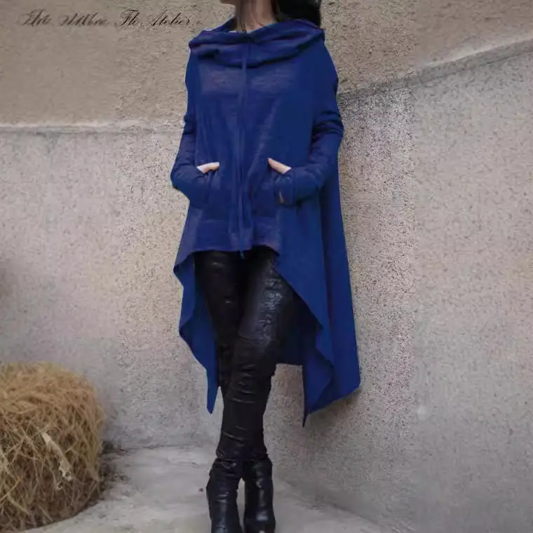 Orange Long Hooded Sweater for Women Winter - Image 13
