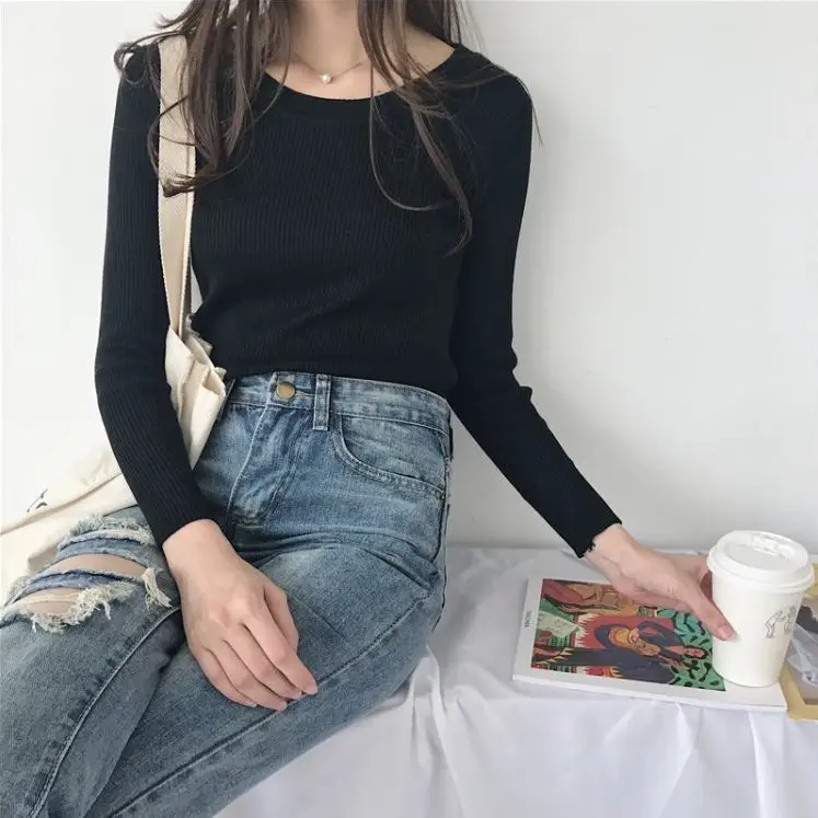 Korean Style Knitted Pullover Sweater Set - Image 6