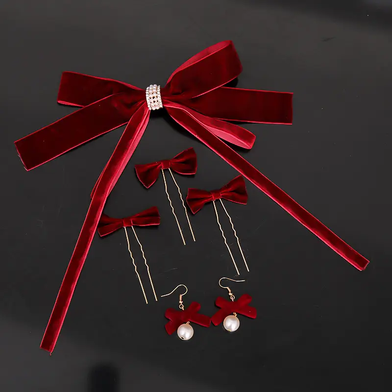 Red Floral Hair Accessories for Weddings and Parties — feature 12