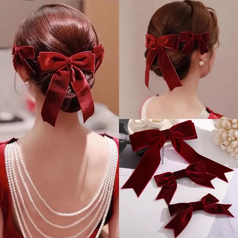 Red Floral Hair Accessories for Weddings and Parties — feature 16