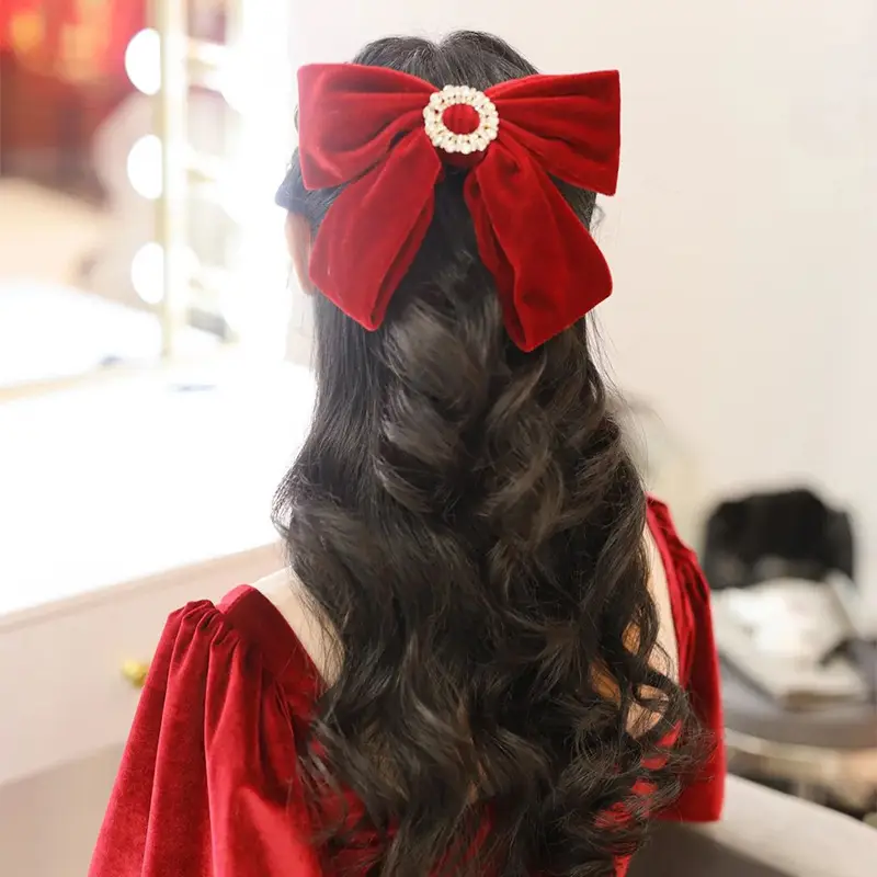Red Floral Hair Accessories for Weddings and Parties — feature 2