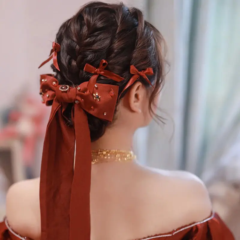 Red Floral Hair Accessories for Weddings and Parties — feature 6