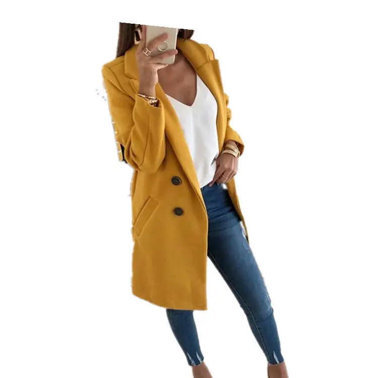 New Woolen Long Coat for Women Autumn Winter - Image 7