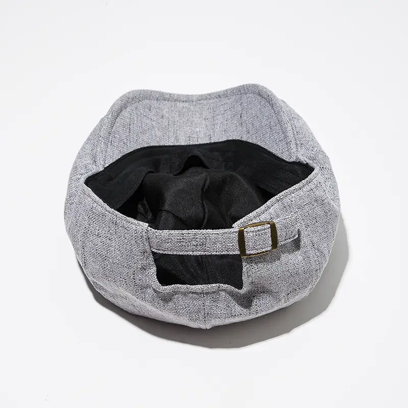 Women Linen Sunscreen Cap Gray Artistic Youth Forward - Image 7
