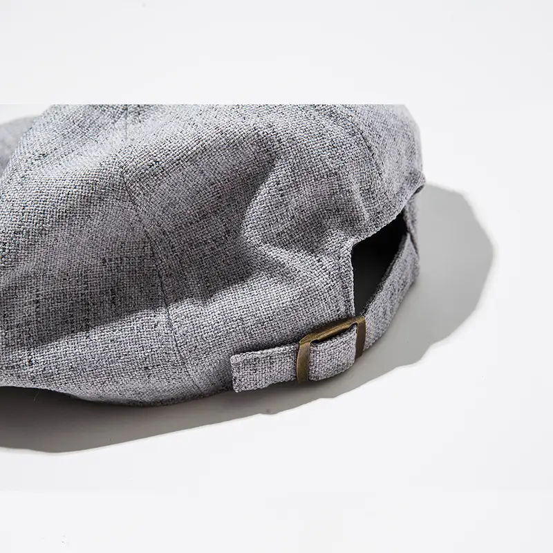Women Linen Sunscreen Cap Gray Artistic Youth Forward - Image 8