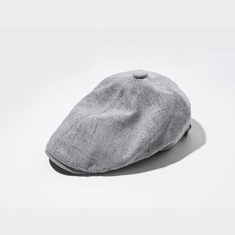 Women Linen Sunscreen Cap Gray Artistic Youth Forward - Image 2