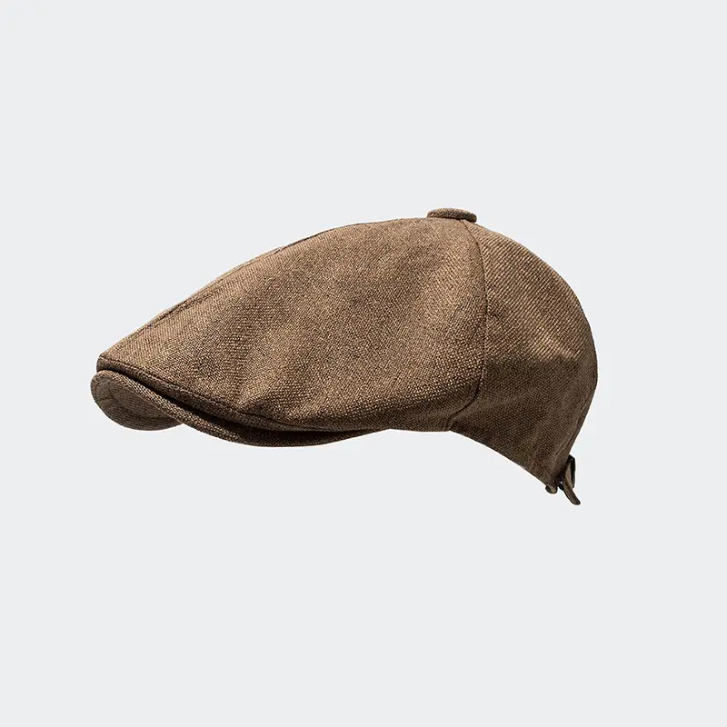 Women Linen Sunscreen Cap Gray Artistic Youth Forward - Image 3